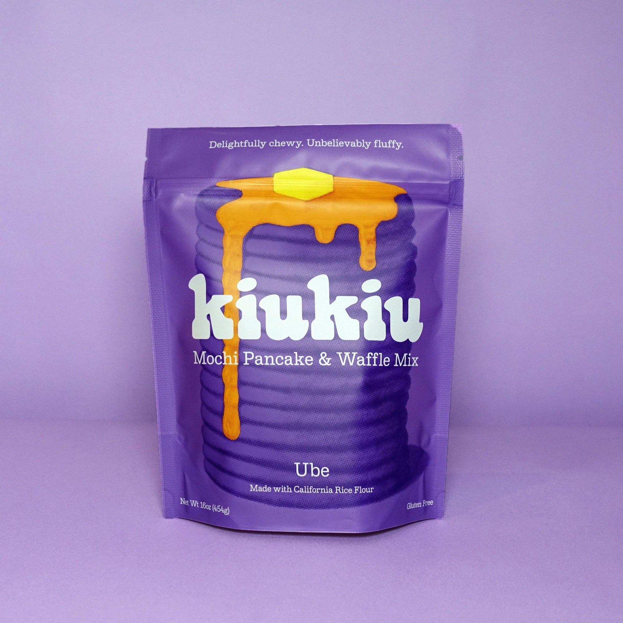 KiuKiu Mochi Pancake & Waffle Mix Ube Packaging Bag Pouch Purple